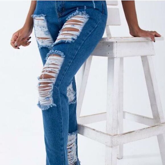 DENIM BLVD HIGH RISE JEANS - Picture 1 of 15